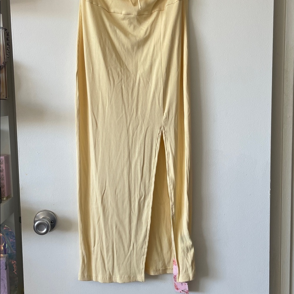 SHEIN MOD| Yellow Spaghetti Strap Sundress Maxi|Large| NWT - Picture 4 of 11